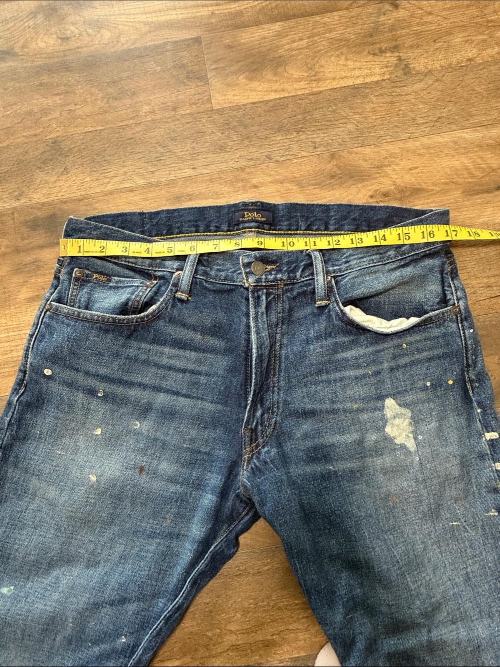 Polo Ralph Lauren Paint Splatter Classic Fit Stretch Jeans - Picture 4 of 6
